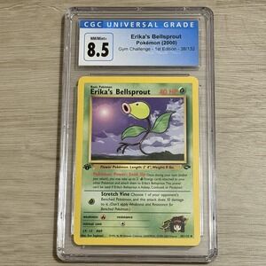 Erikas Bellsprout 38/132 1st Edition CGC 8.5 Pokemon 2000 Gym Challenge TCG WOTC